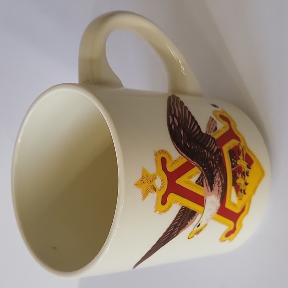 Vintage Ceramic Anheuser Busch Eagle Logo White Coffee Mug 10oz - Picture 2 of 14